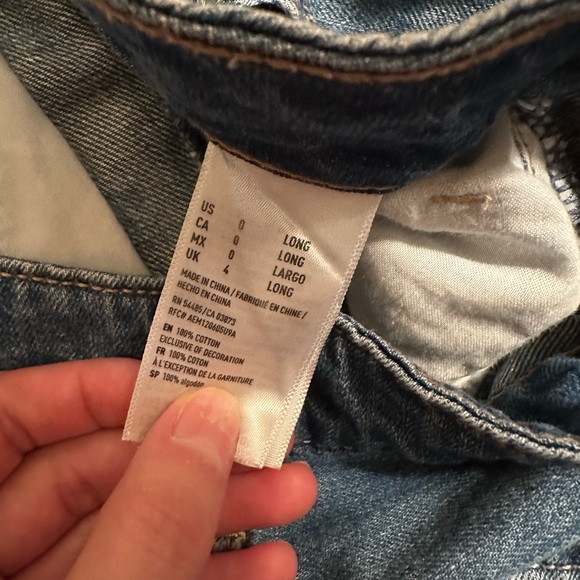 American eagle hi-rise tomgirl jeans size 0 Long - EUC - Picture 4 of 5
